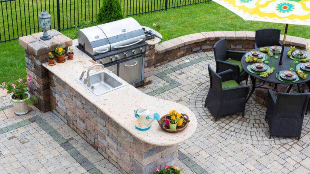 outdoor grilling station